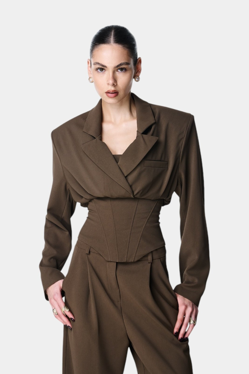 Шоколадний класичний корсет LIBERTY