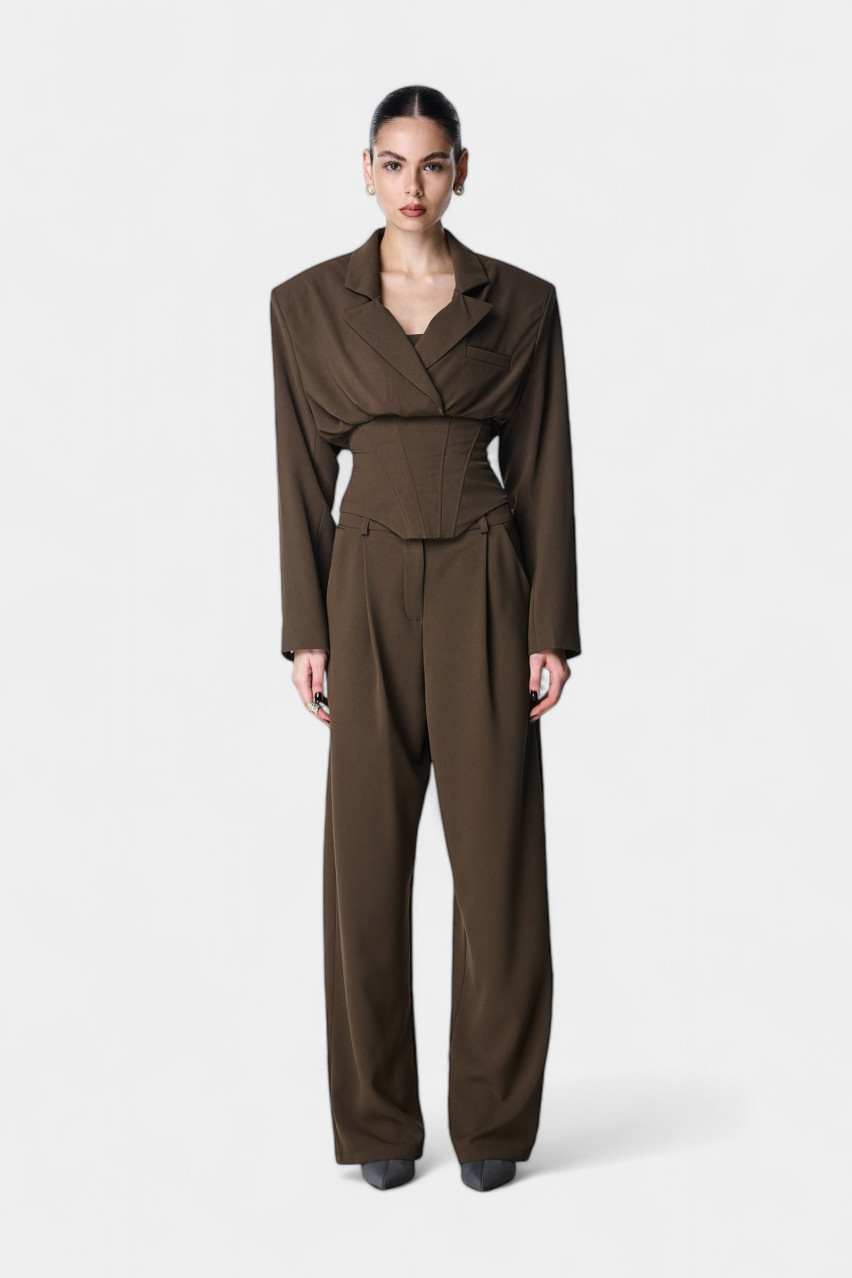 Шоколадний класичний корсет LIBERTY