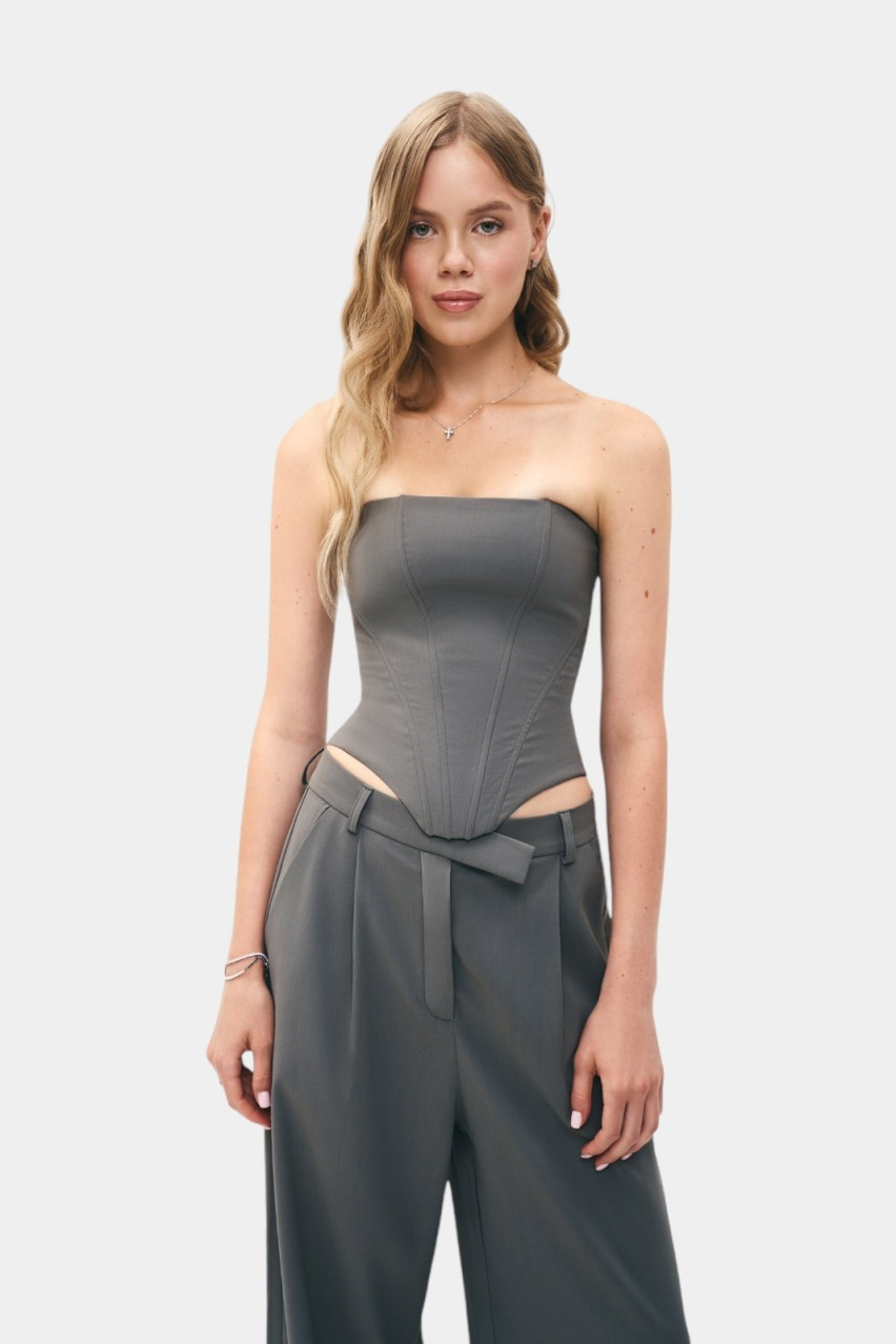 Графітовий класичний корсет LIBERTY