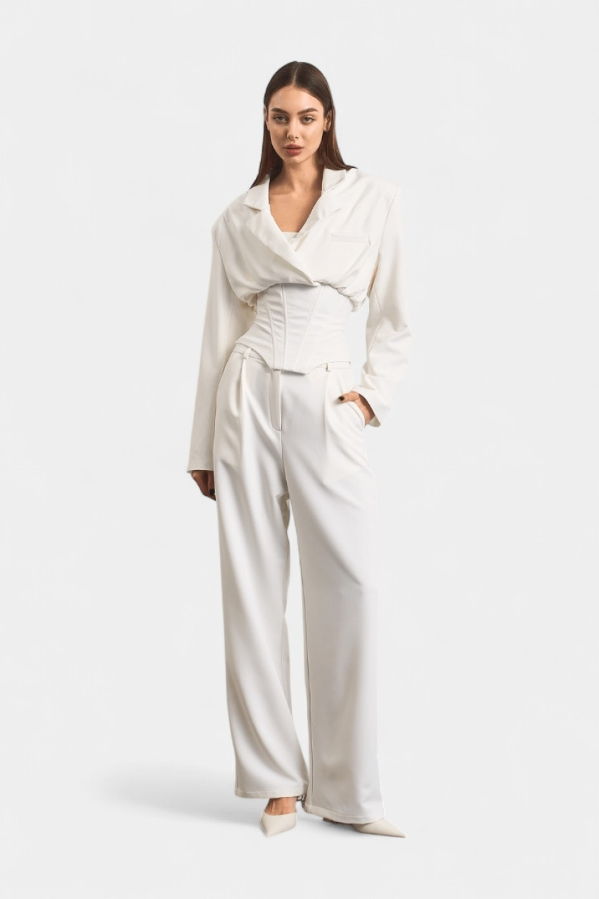 Молочні класичні брюки-палаццо LIBERTY