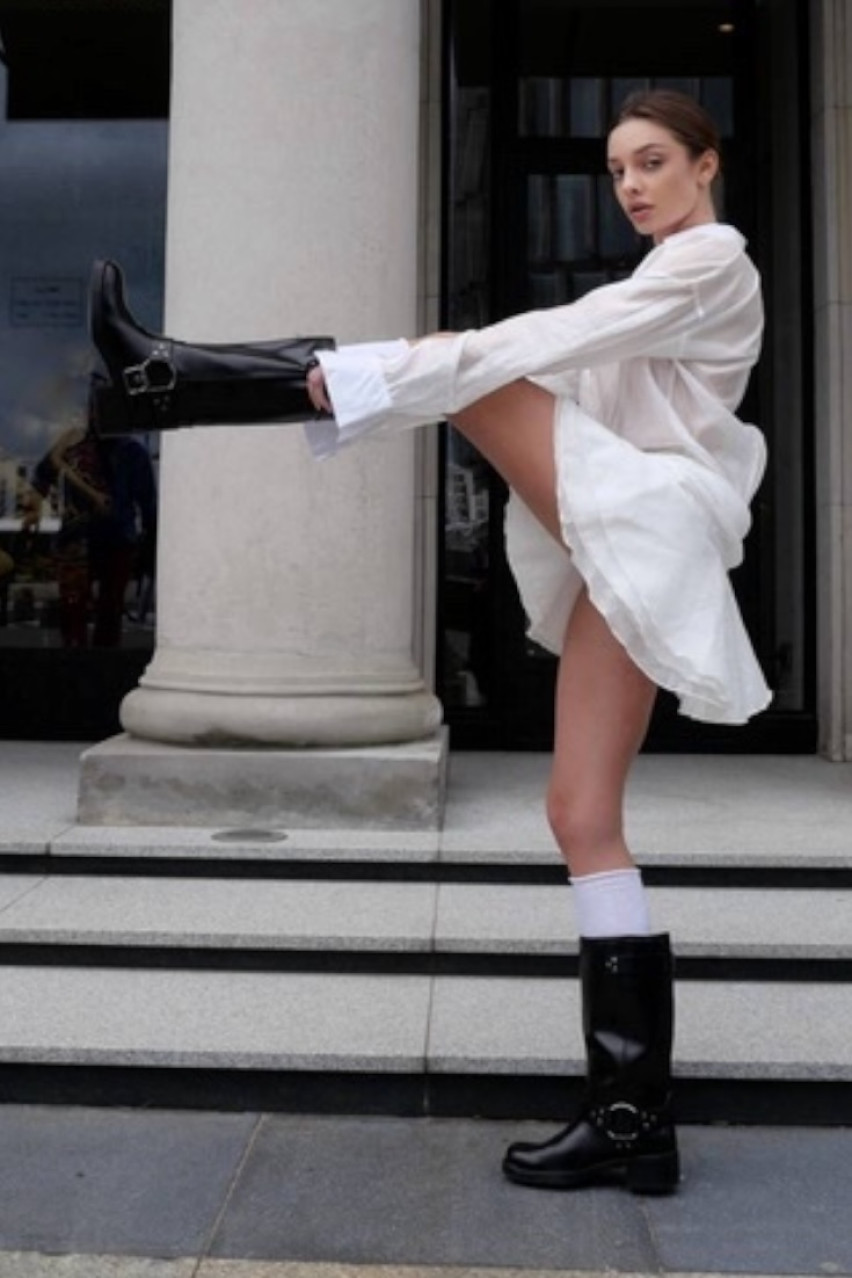 Молочное полупрозрачное платье-рубашка LIBERTY