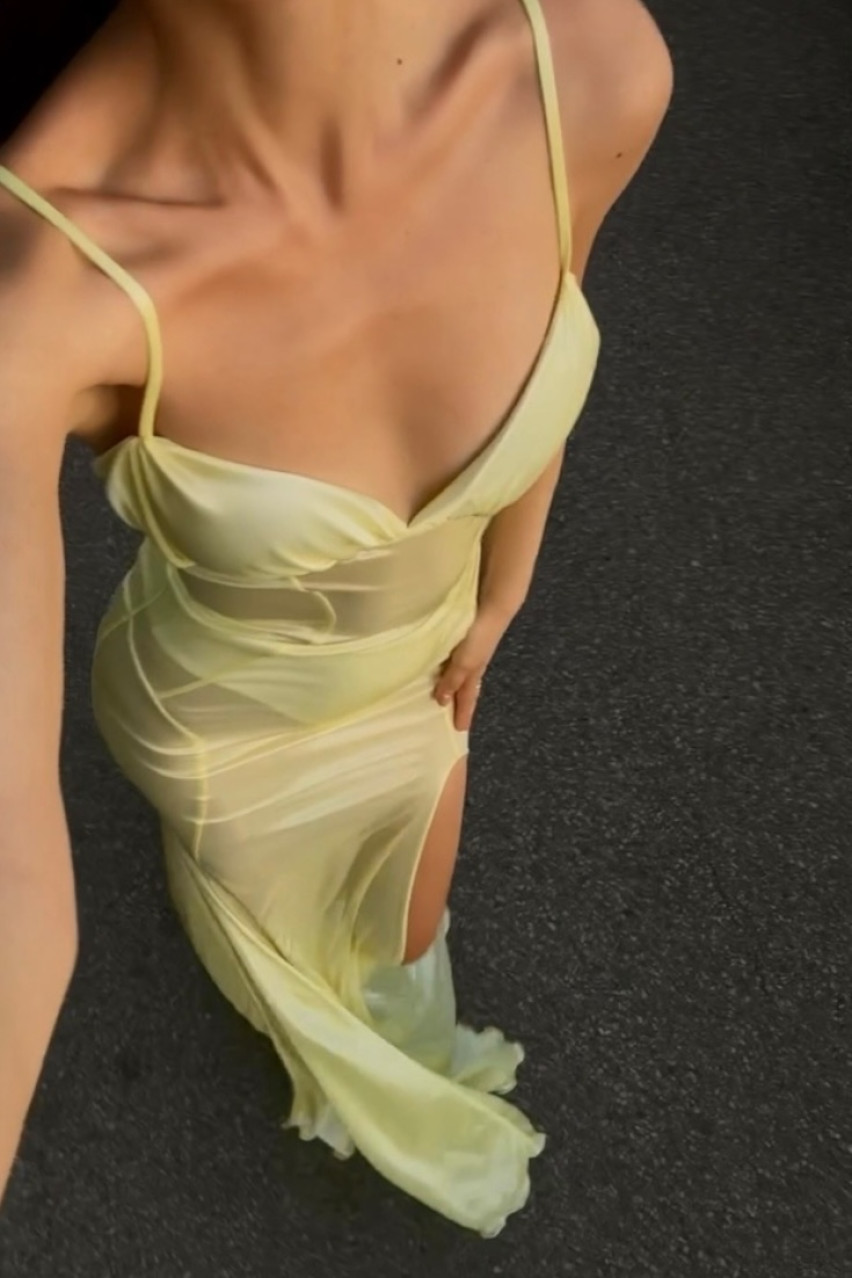 Лимонна прозора максісукня LIBERTY