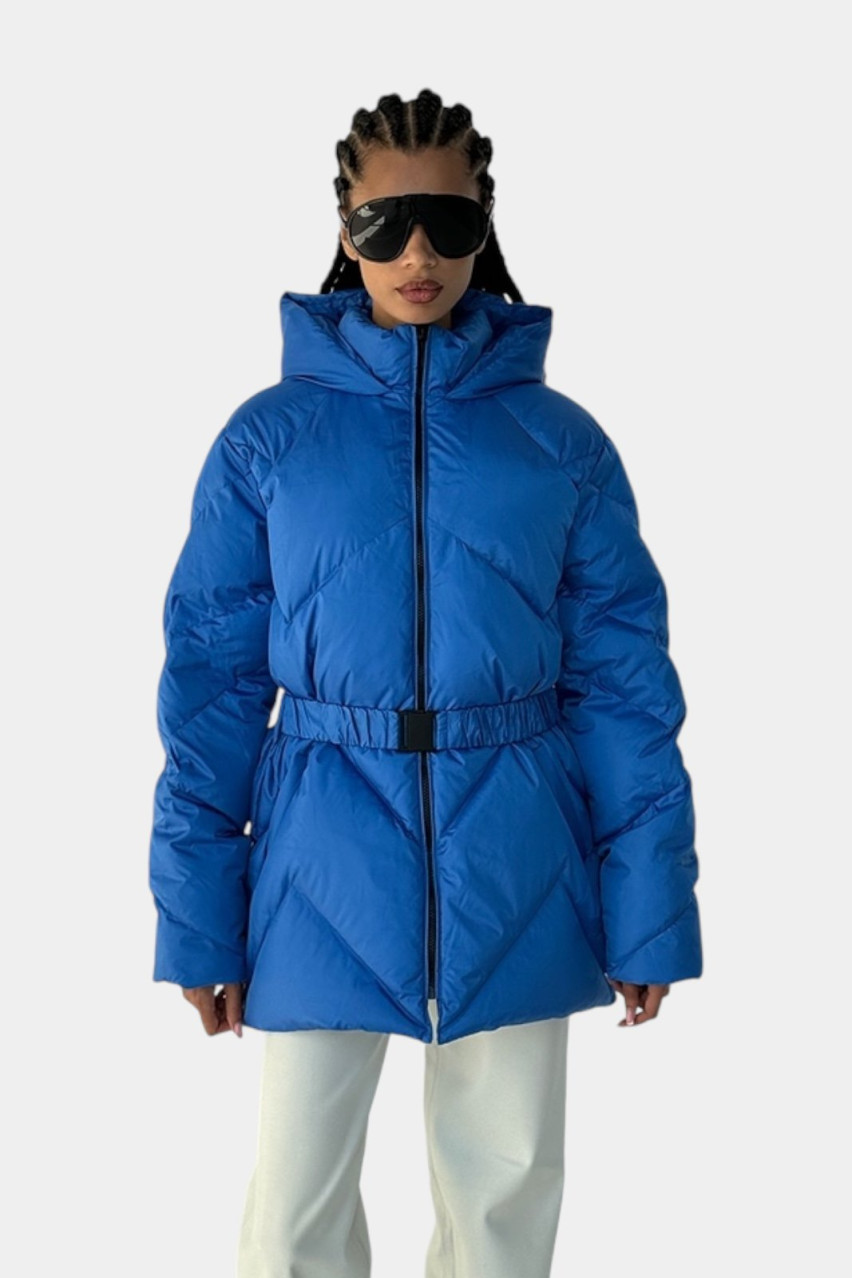 Синій пуховик Leia FW2324-19-BLUE MARCHI