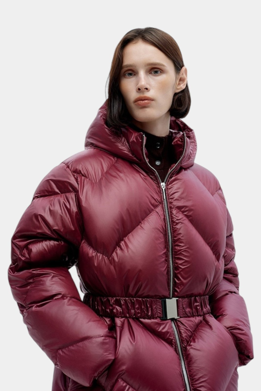 Бордовий пуховик Leia AW-24-4M MARCHI