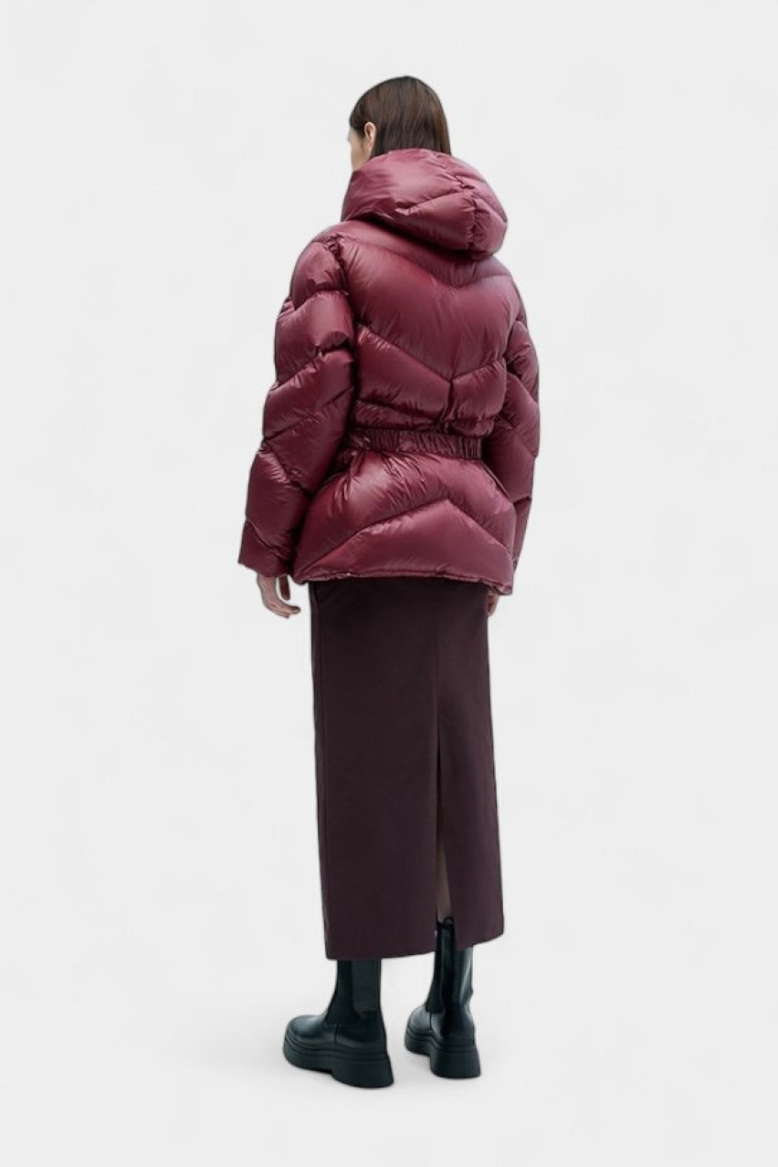 Бордовий пуховик Leia AW-24-4M MARCHI
