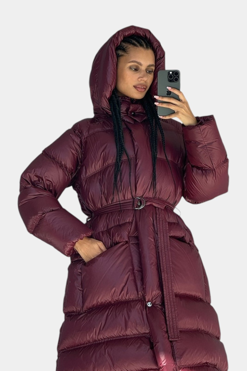 Бордовий пуховик Sport Aqua-21-8 m MARCHI