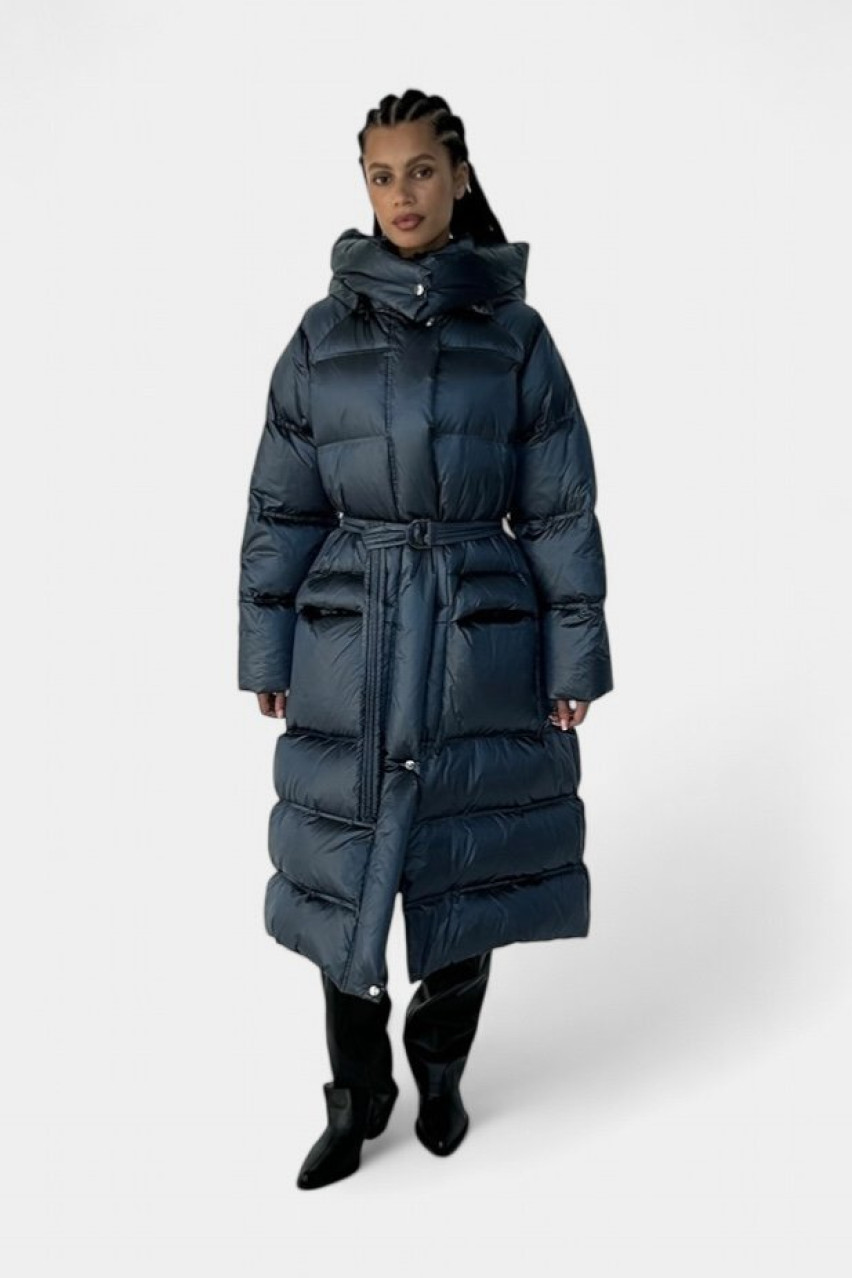 Синій пуховик Sport Aqua-21-8 b MARCHI