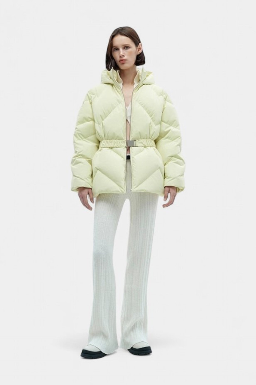 Лаймовий пуховик Leia AW-24-4L MARCHI