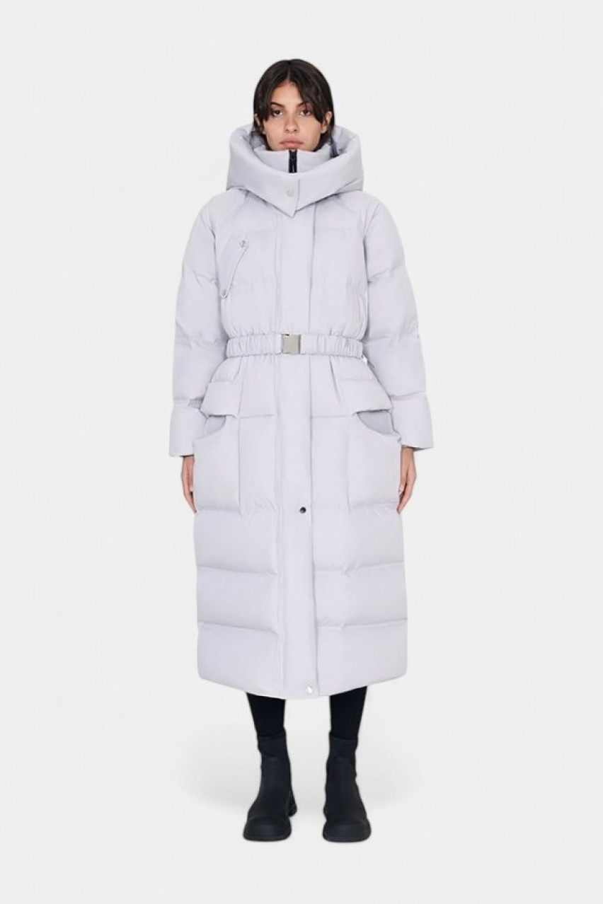 Сірий пуховик Sport 21 AW-21-4 MARCHI