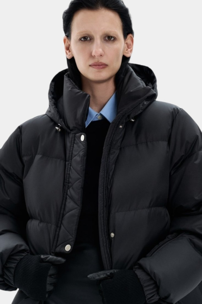 Чорний пуховик Tiffany AW-21-18bl MARCHI