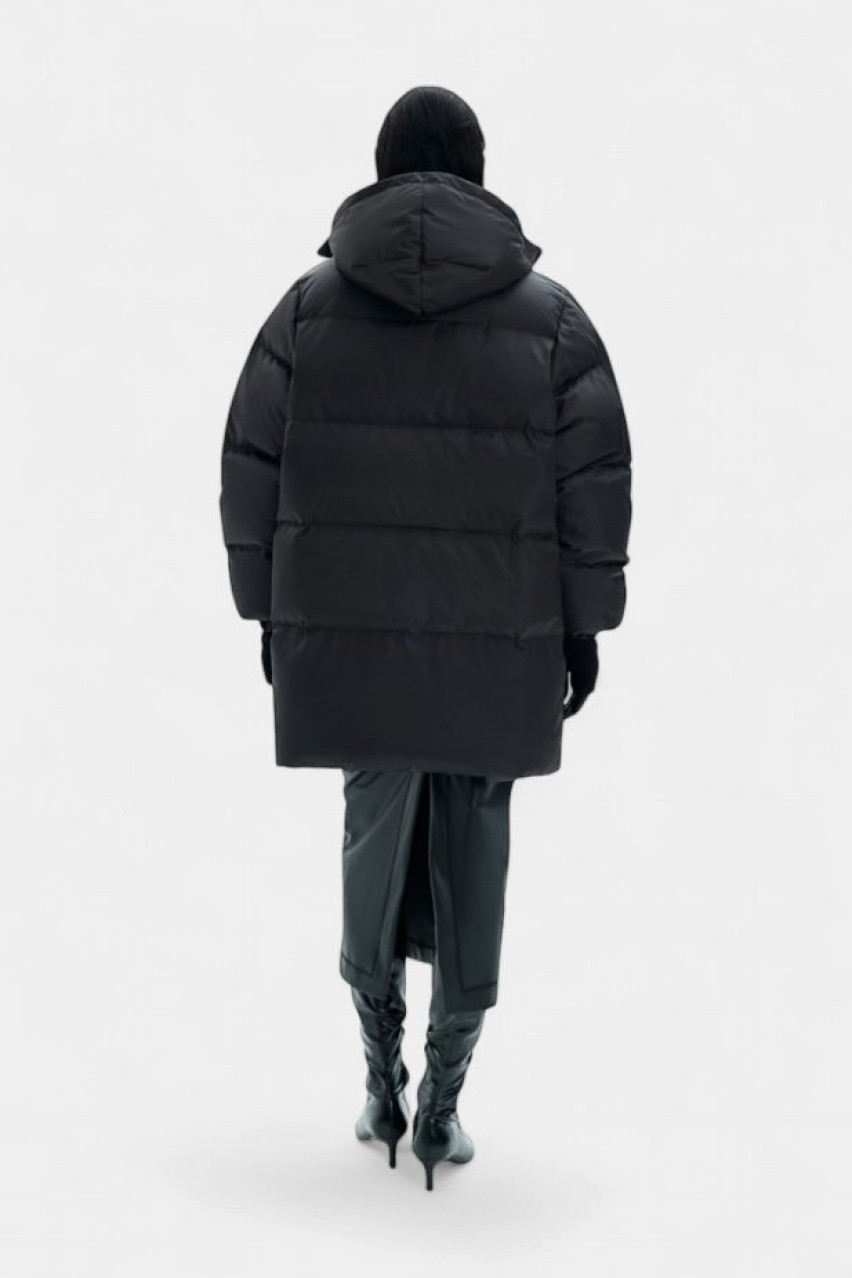 Чорний пуховик Tiffany AW-21-18bl MARCHI