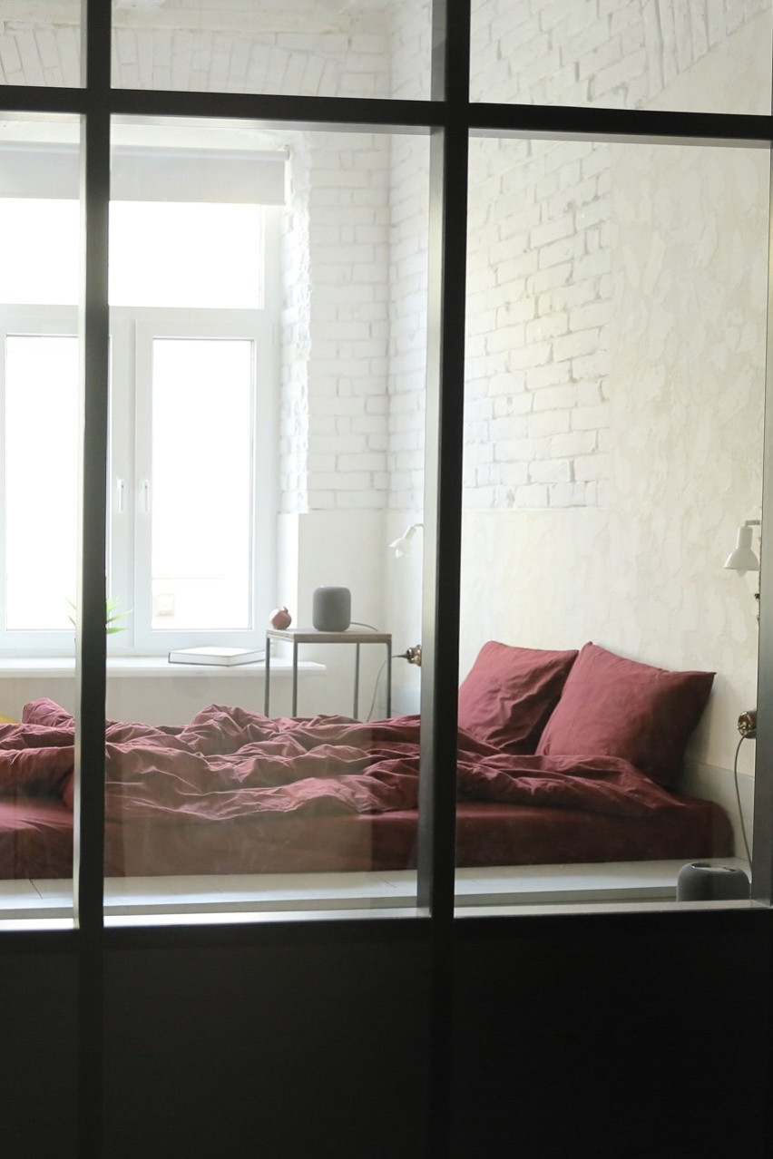 Комплект бордового постельного белья «Bordo» (Евро на резинке 160х200) MONHOME