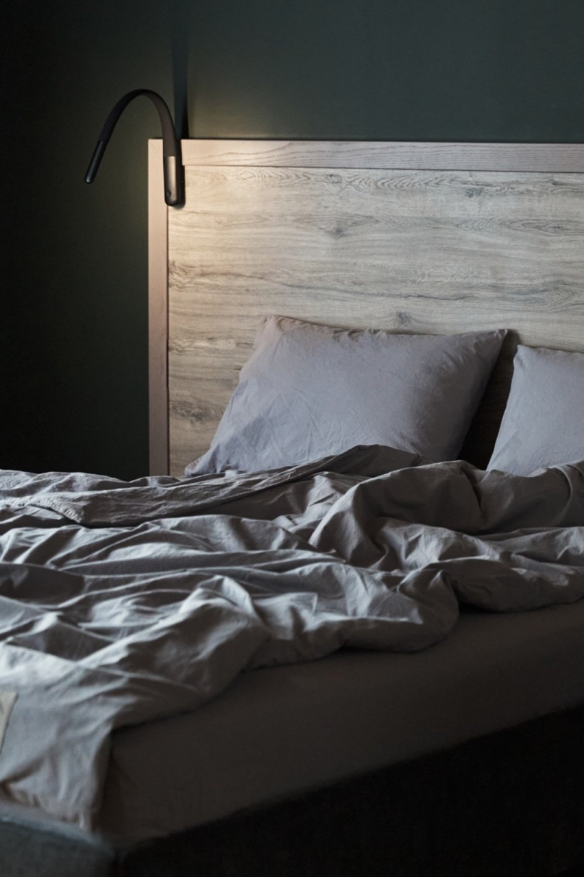 Сіре простирадло «Wind» на резинці (160х200) MONHOME