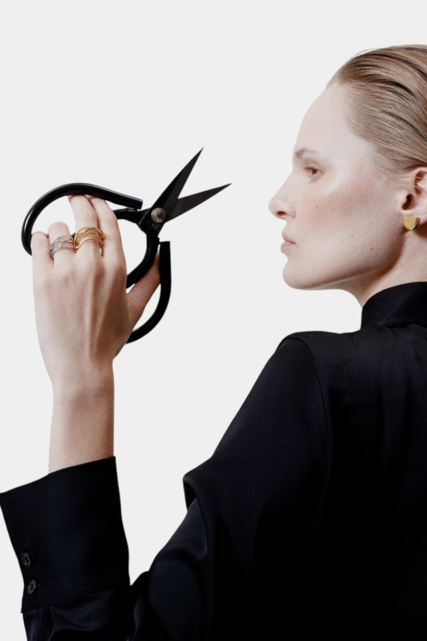 Позолочена каблучка Muselet MRg MOTRYCH STUDIO