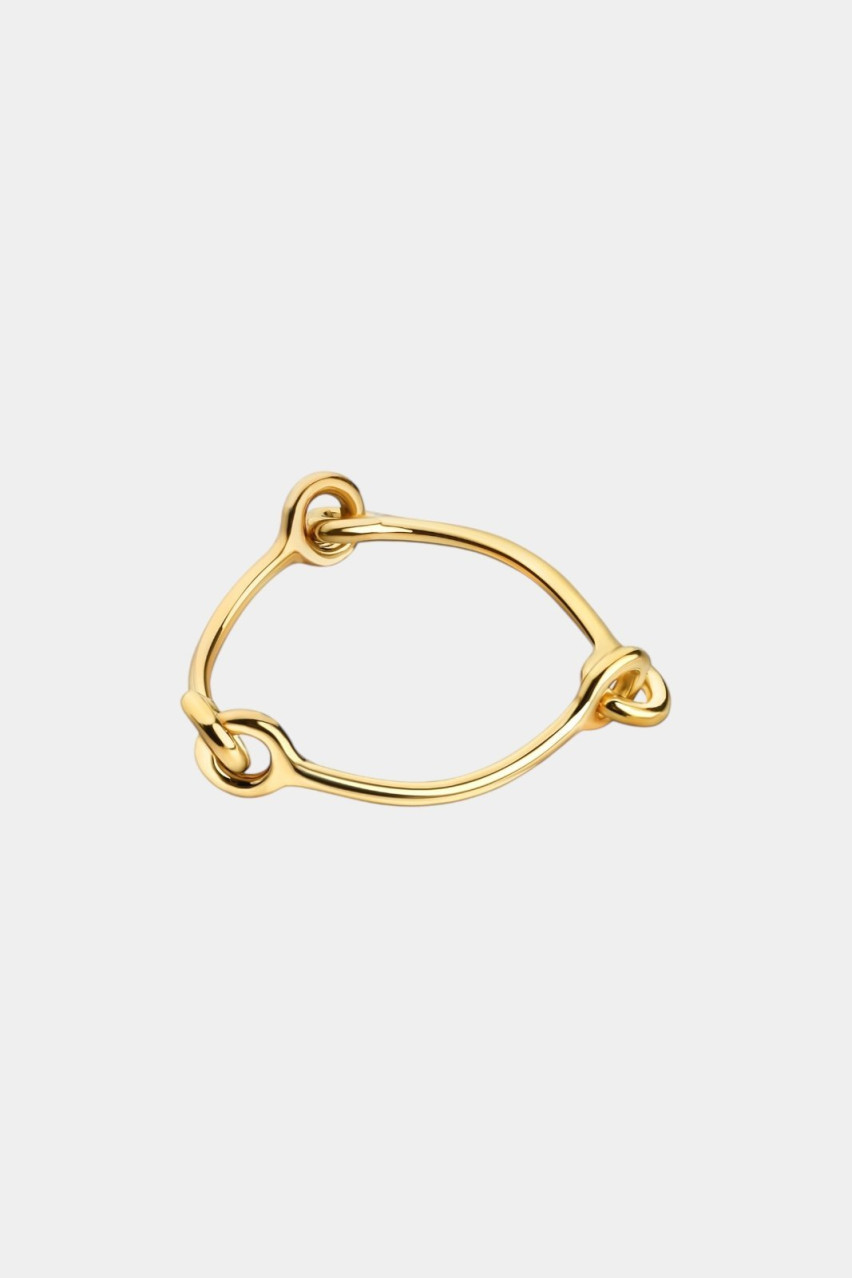 Позолочена каблучка Triple TRg MOTRYCH STUDIO
