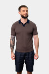 Коричневое хлопковое поло