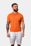 Помаранчеве поло з контрастним кантом
