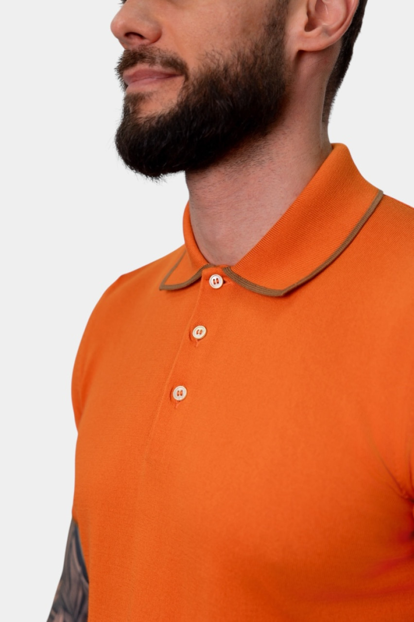 Помаранчеве поло з контрастним кантом 57175\20613 336 Gran Sasso