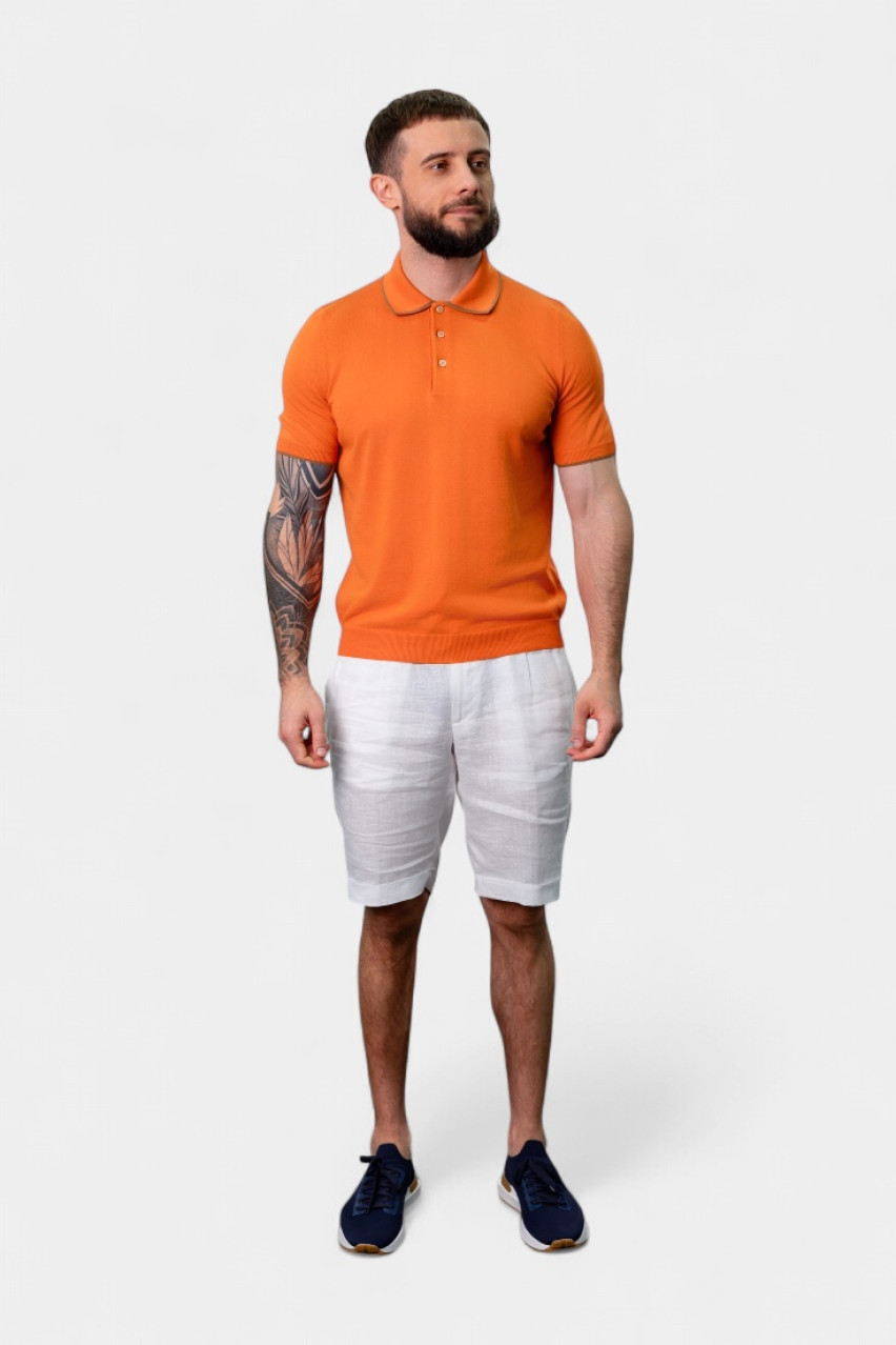 Помаранчеве поло з контрастним кантом 57175\20613 336 Gran Sasso
