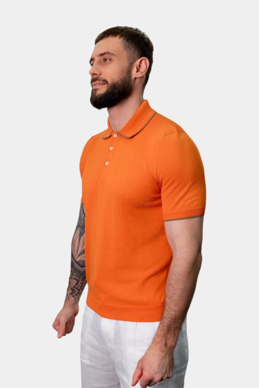 Помаранчеве поло з контрастним кантом 57175\20613 336 Gran Sasso