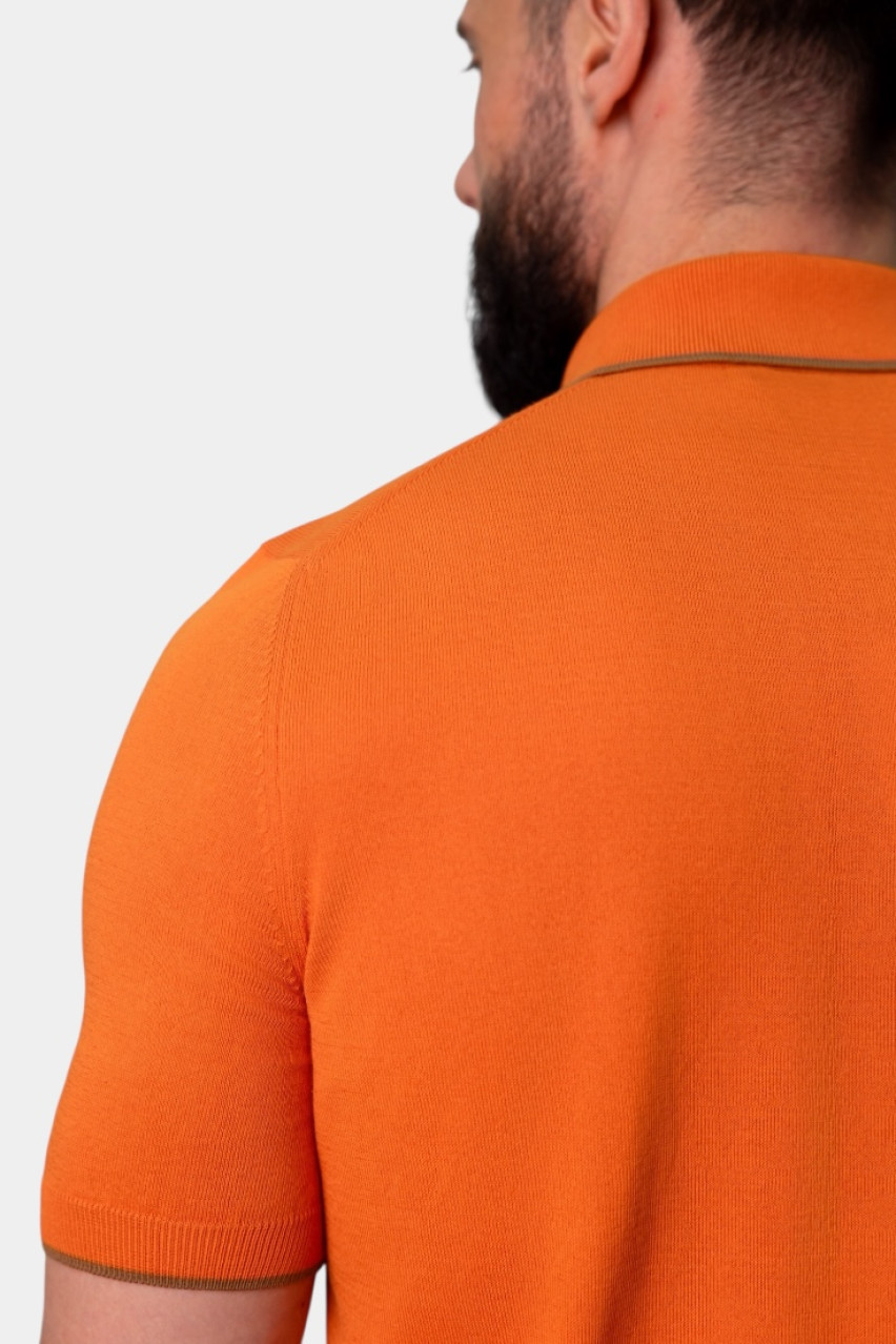 Помаранчеве поло з контрастним кантом 57175\20613 336 Gran Sasso