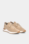 Бежевые кроссовки из эластичной сетки