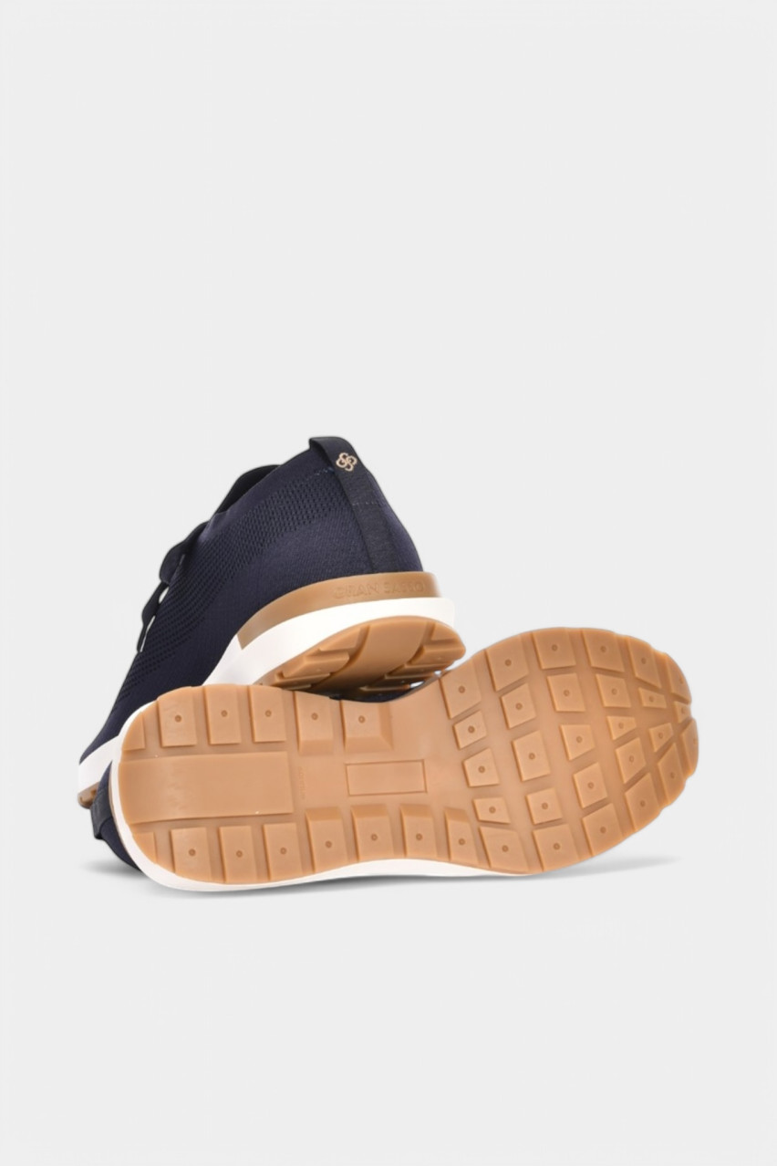 Темно-синие кроссовки из эластичной сетки 64101\90012 596 Maglificio Gran Sasso