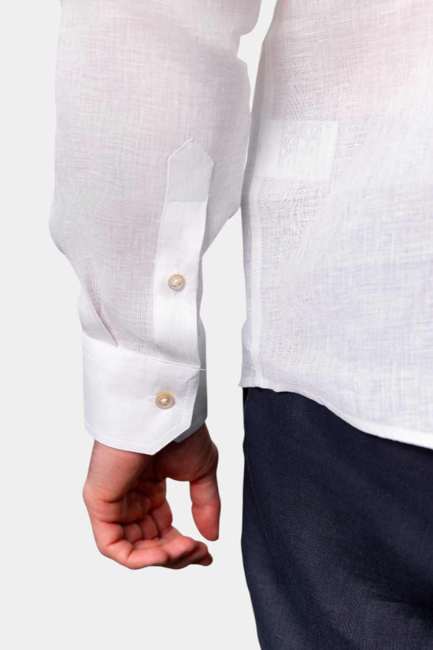 Біла лляна тонка сорочка 61183\50002 001 Gran Sasso