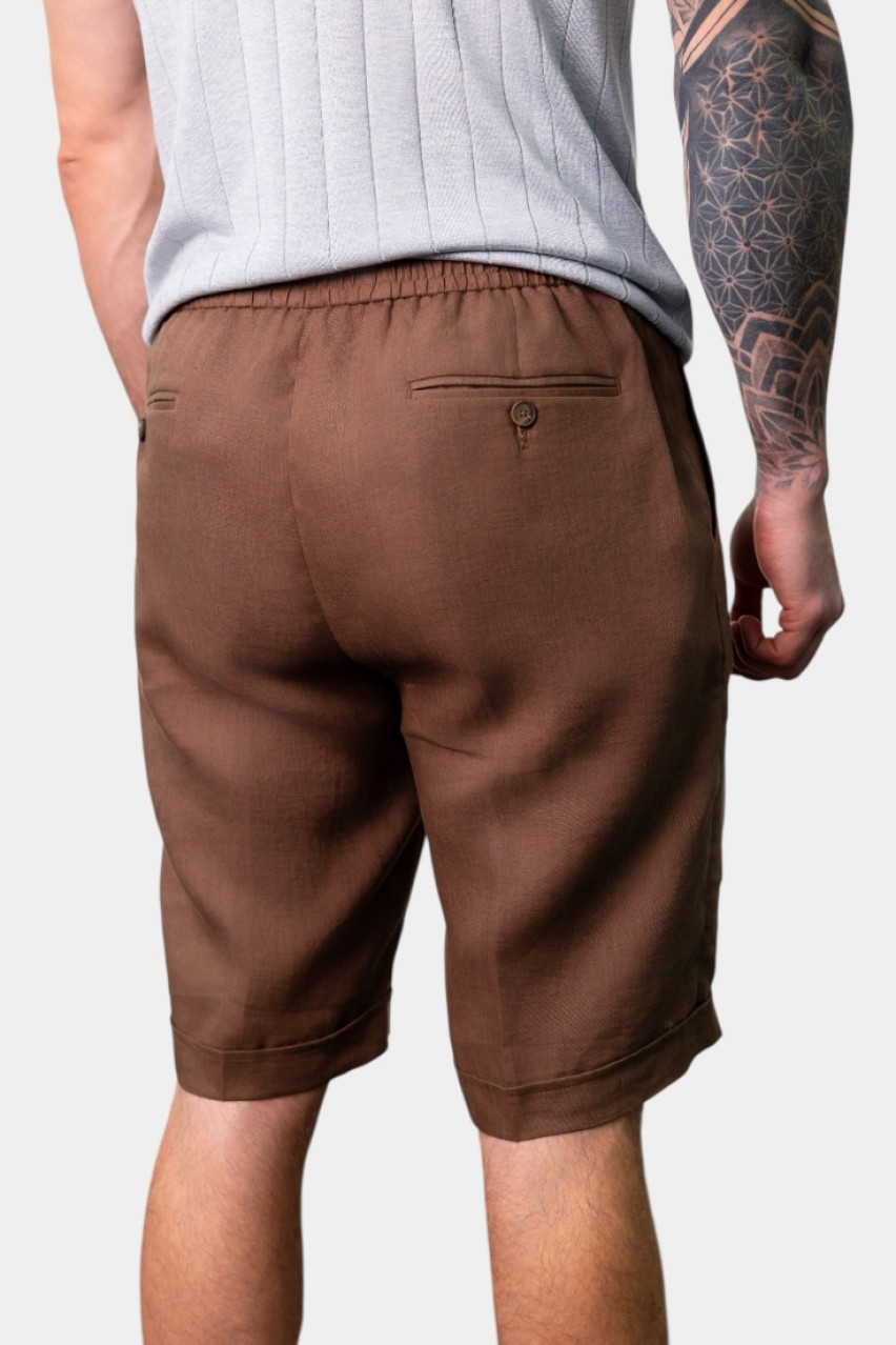 Коричневые льняные шорты 76112\50017 185 Gran Sasso