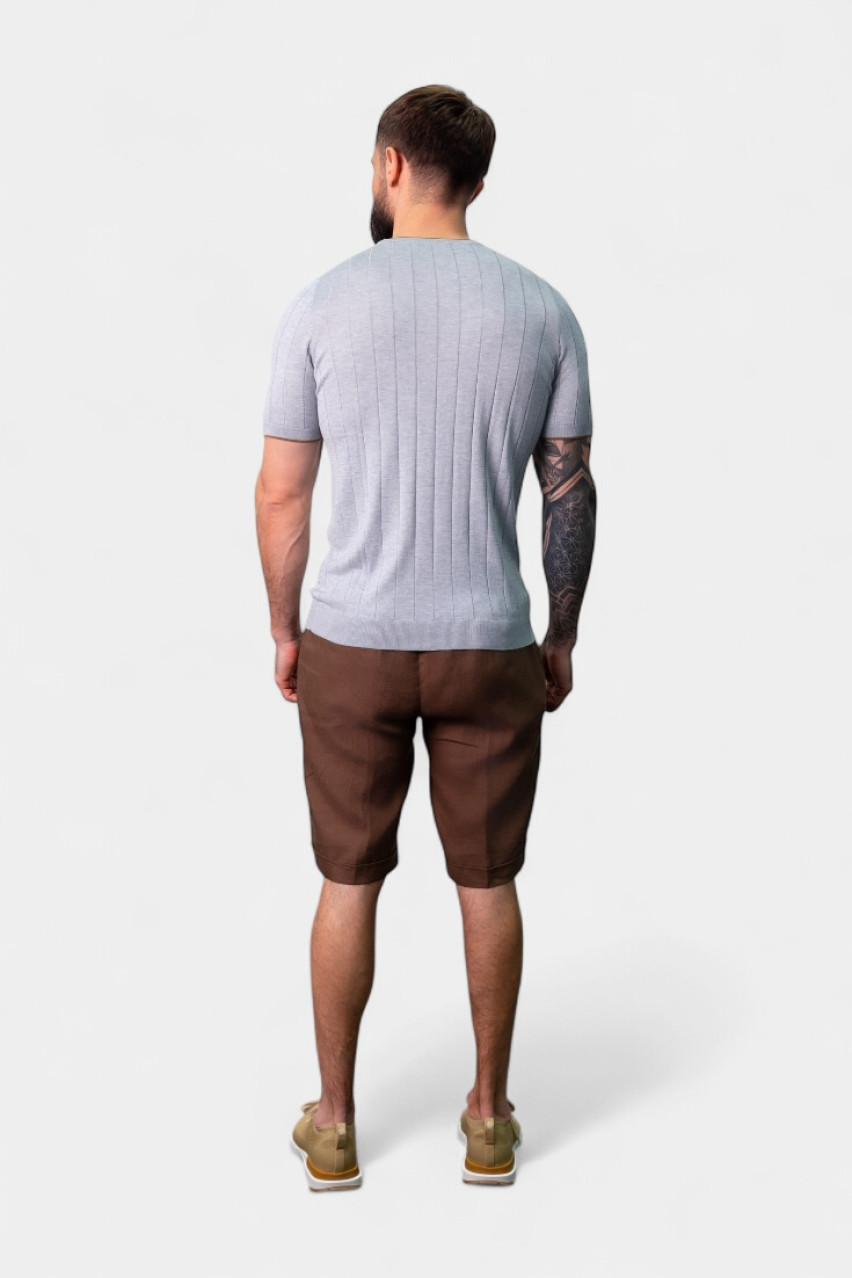 Коричневые льняные шорты 76112\50017 185 Gran Sasso