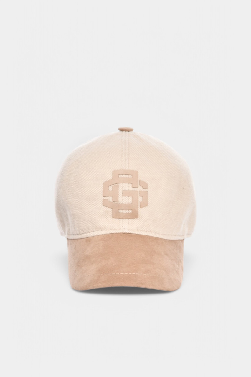 Бежева кепка з логотипом 85103\76032 005 Maglificio Gran Sasso