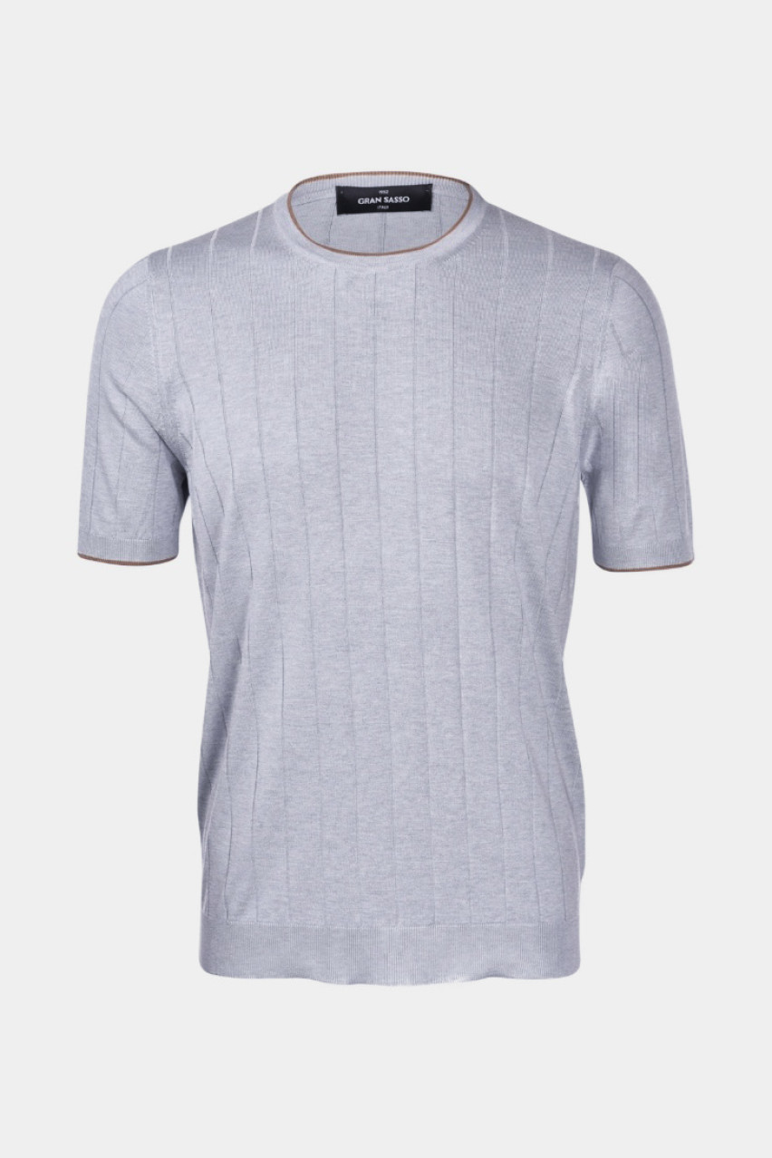 Сірий шовковий джемпер 43116\23510 050 Maglificio Gran Sasso