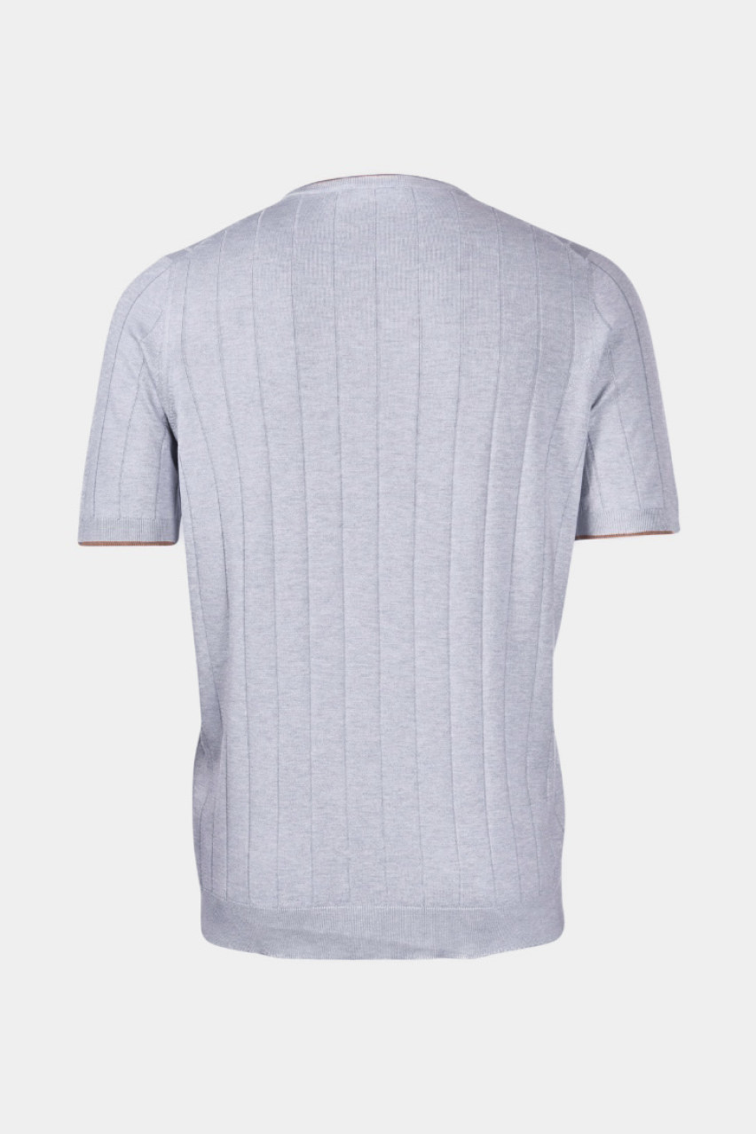 Сірий шовковий джемпер 43116\23510 050 Maglificio Gran Sasso