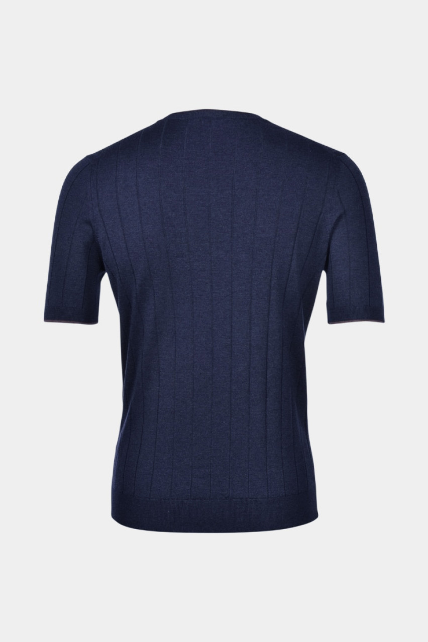 Темно-синій шовковий джемпер 43116\23510 597 Maglificio Gran Sasso