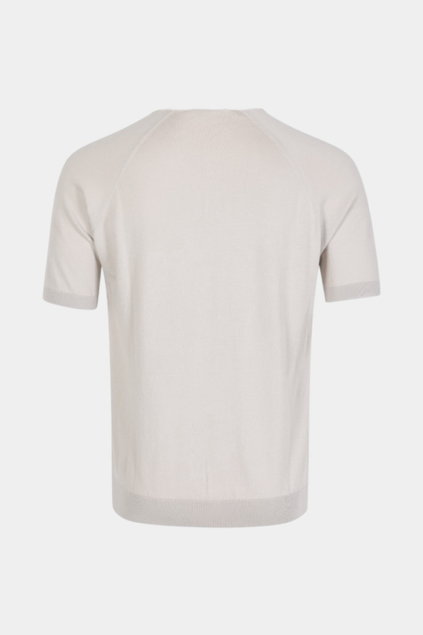 Бежевое хлопковое поло 57165\18045 012 Maglificio Gran Sasso