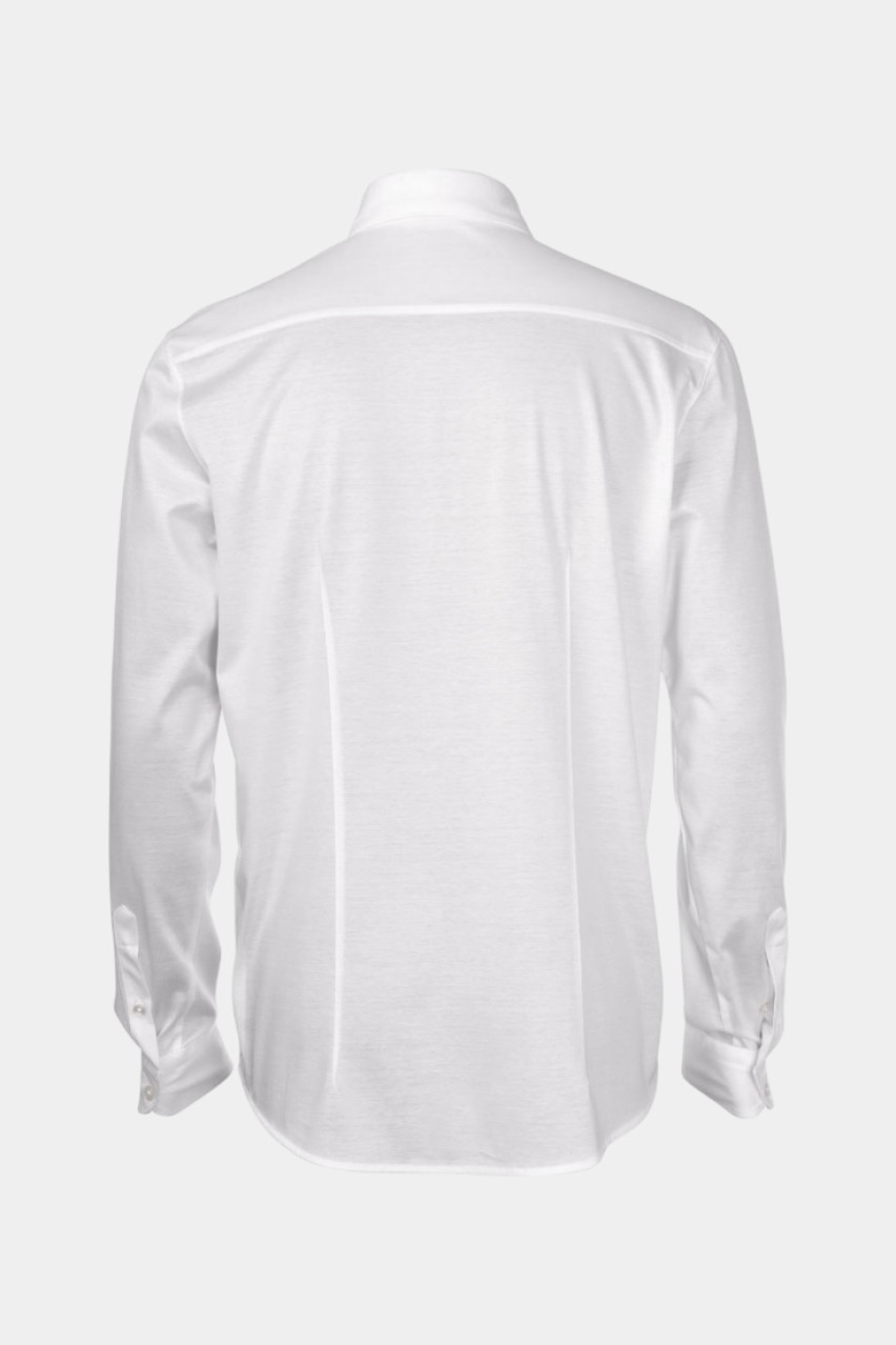 Белая рубашка из мерсеризированного хлопка 60120\74002 001 Maglificio Gran Sasso