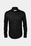 Черная рубашка из мерсеризированного хлопка