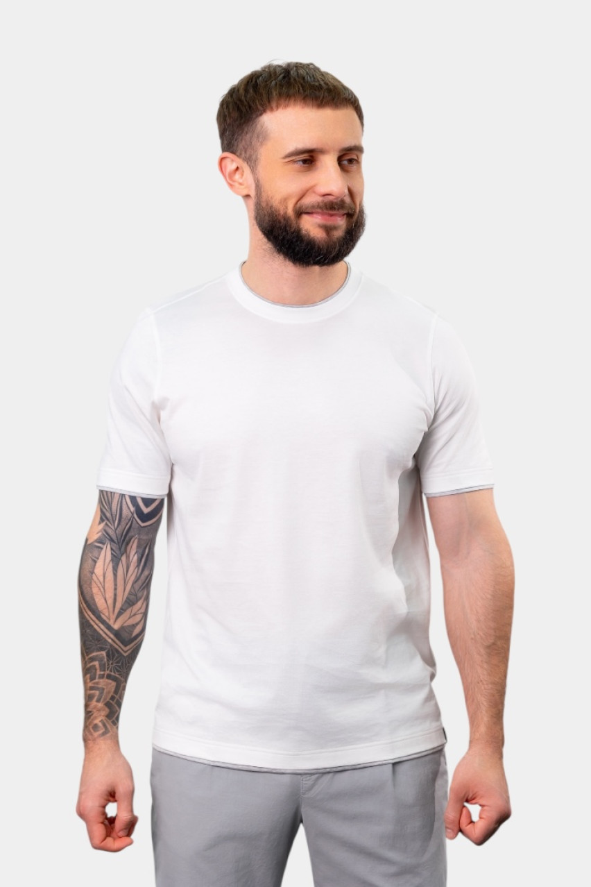 Біла бавовняна футболка 60123\73710 005 Maglificio Gran Sasso