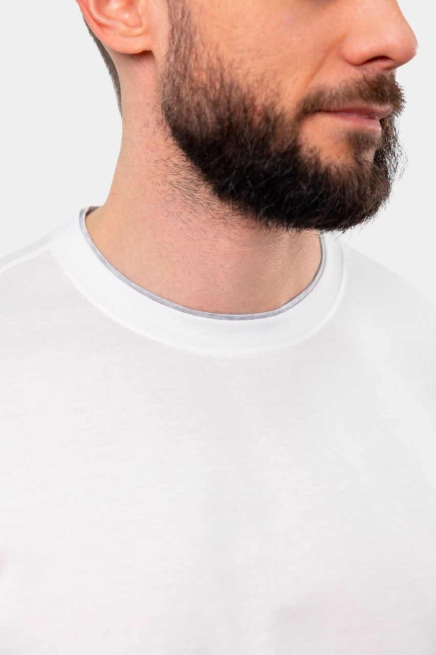 Біла бавовняна футболка 60123\73710 005 Maglificio Gran Sasso