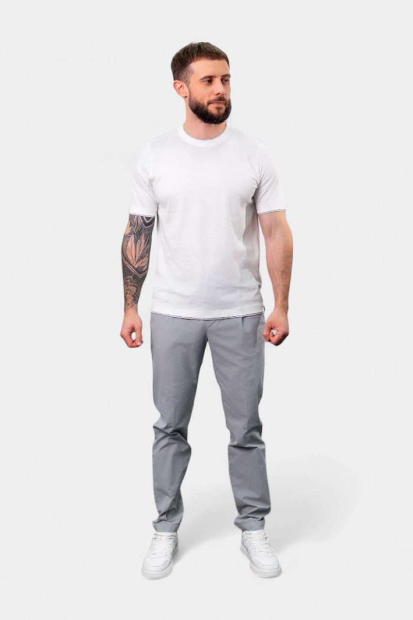 Біла бавовняна футболка 60123\73710 005 Maglificio Gran Sasso