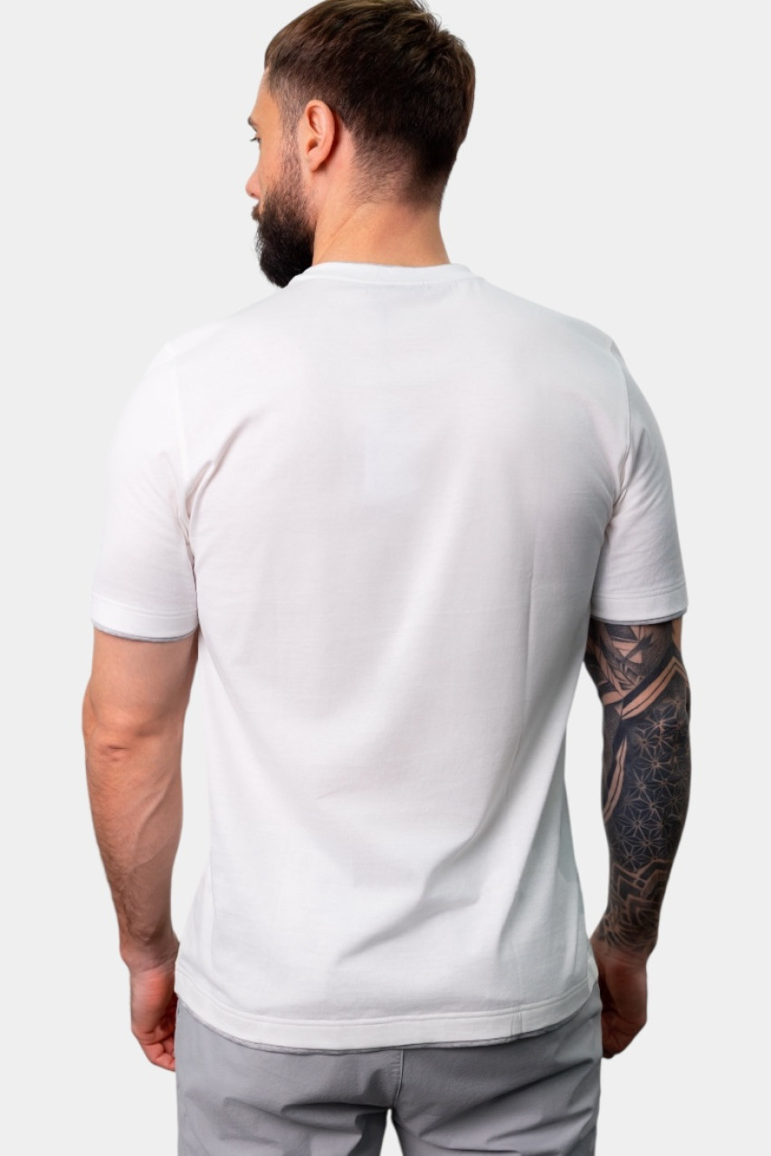 Біла бавовняна футболка 60123\73710 005 Maglificio Gran Sasso