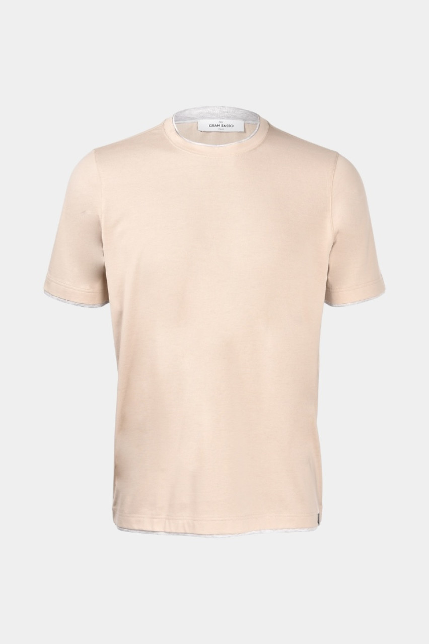Бежева бавовняна футболка 60123\73710 110 Maglificio Gran Sasso