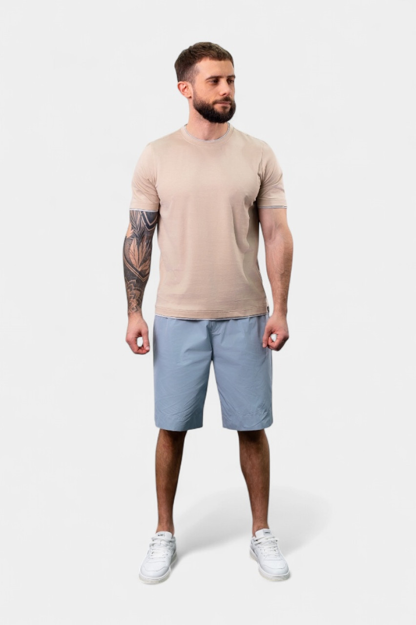 Бежева бавовняна футболка 60123\73710 110 Maglificio Gran Sasso