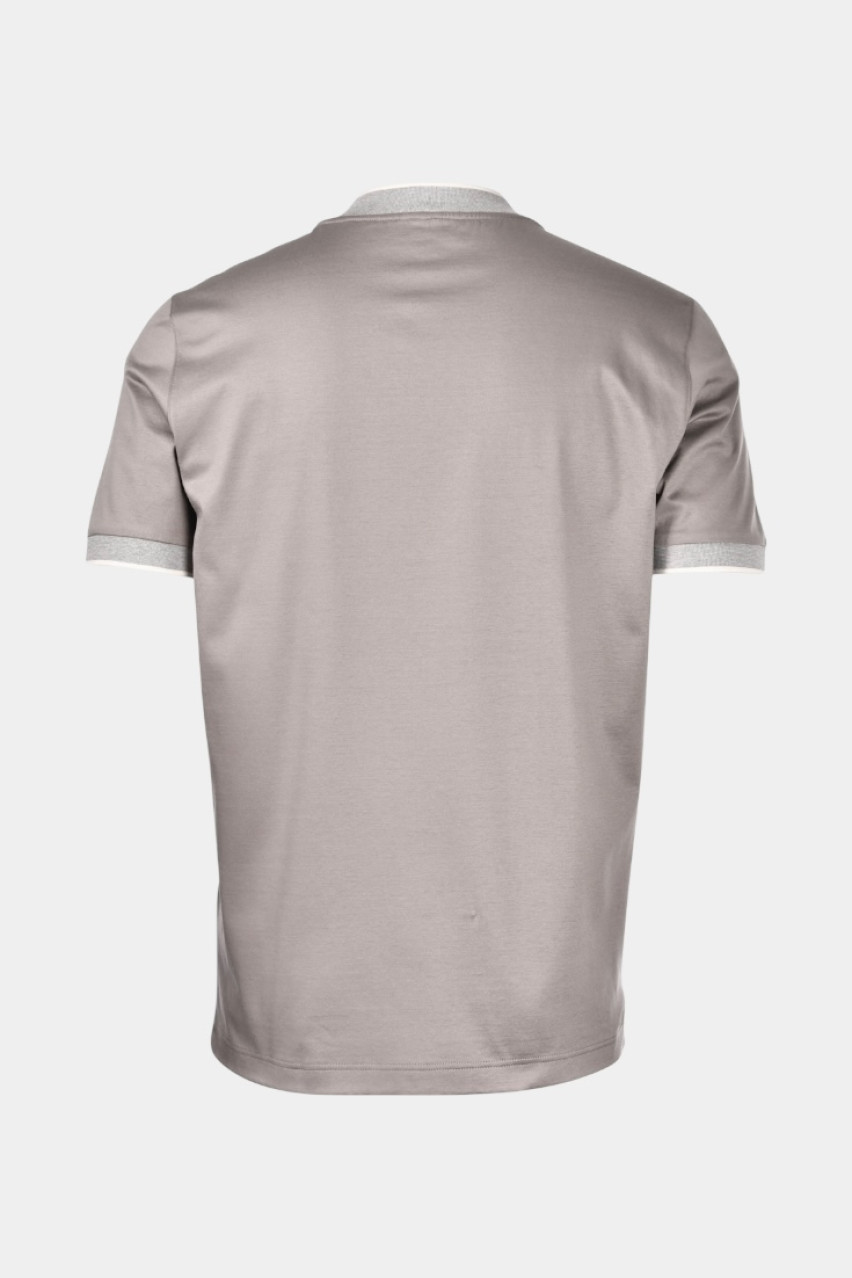 Сіра футболка з мерсеризованої бавовни лісле 60132\74017 171 Maglificio Gran Sasso