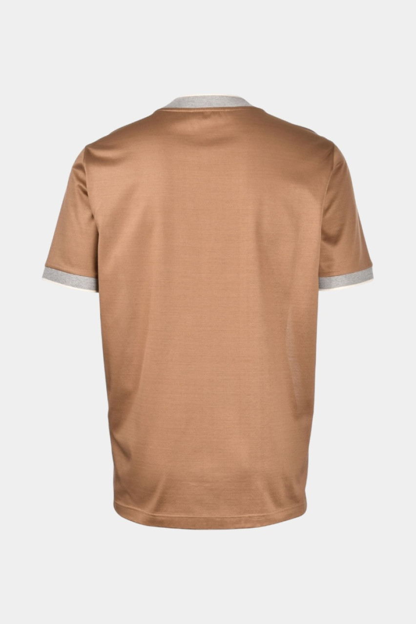 Коричнева футболка з мерсеризованої бавовни лісле 60132\74017 176 Maglificio Gran Sasso