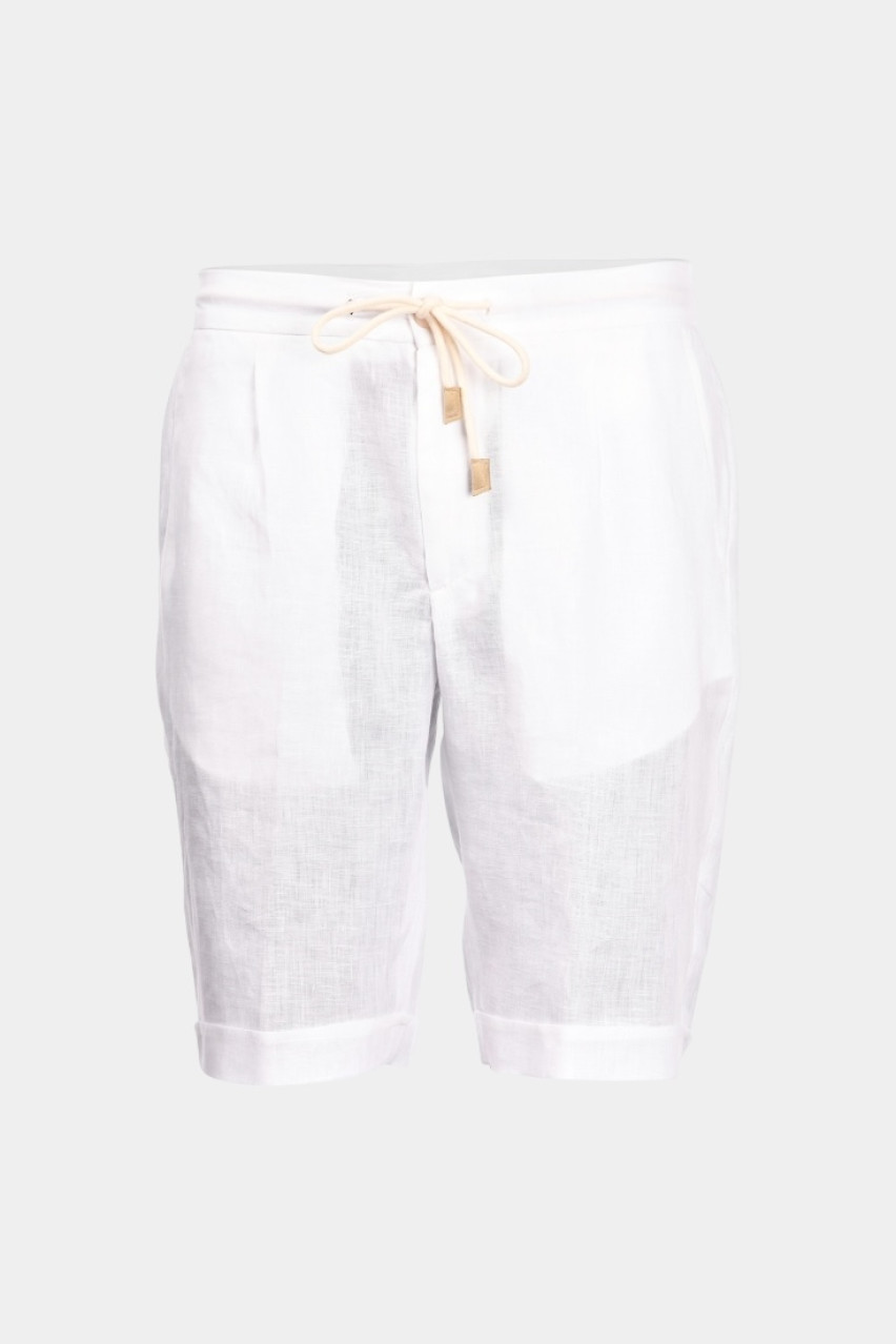 Білі лляні шорти 76112\50017 001 Maglificio Gran Sasso
