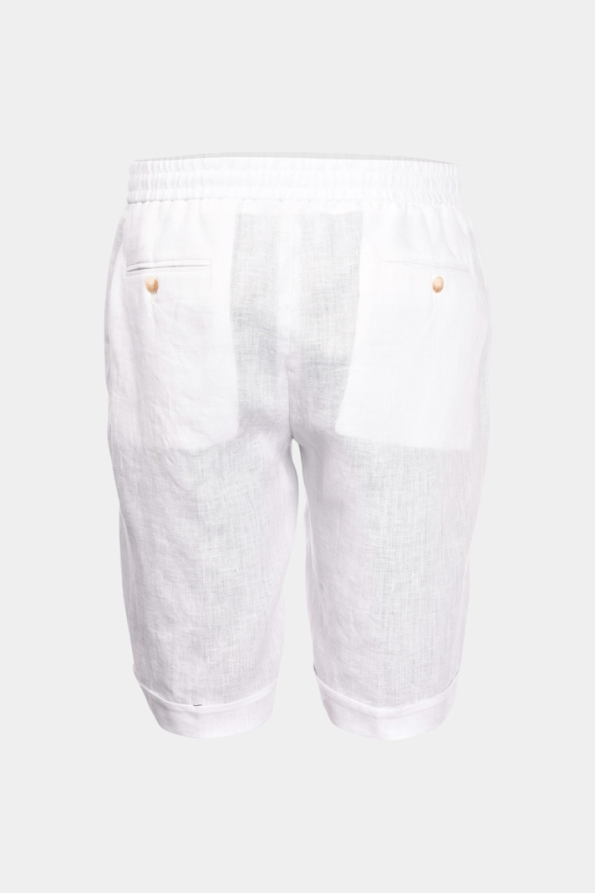 Білі лляні шорти 76112\50017 001 Maglificio Gran Sasso