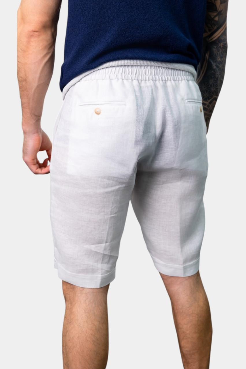 Білі лляні шорти 76112\50017 001 Maglificio Gran Sasso