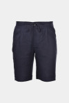 Темно-синие льняные шорты