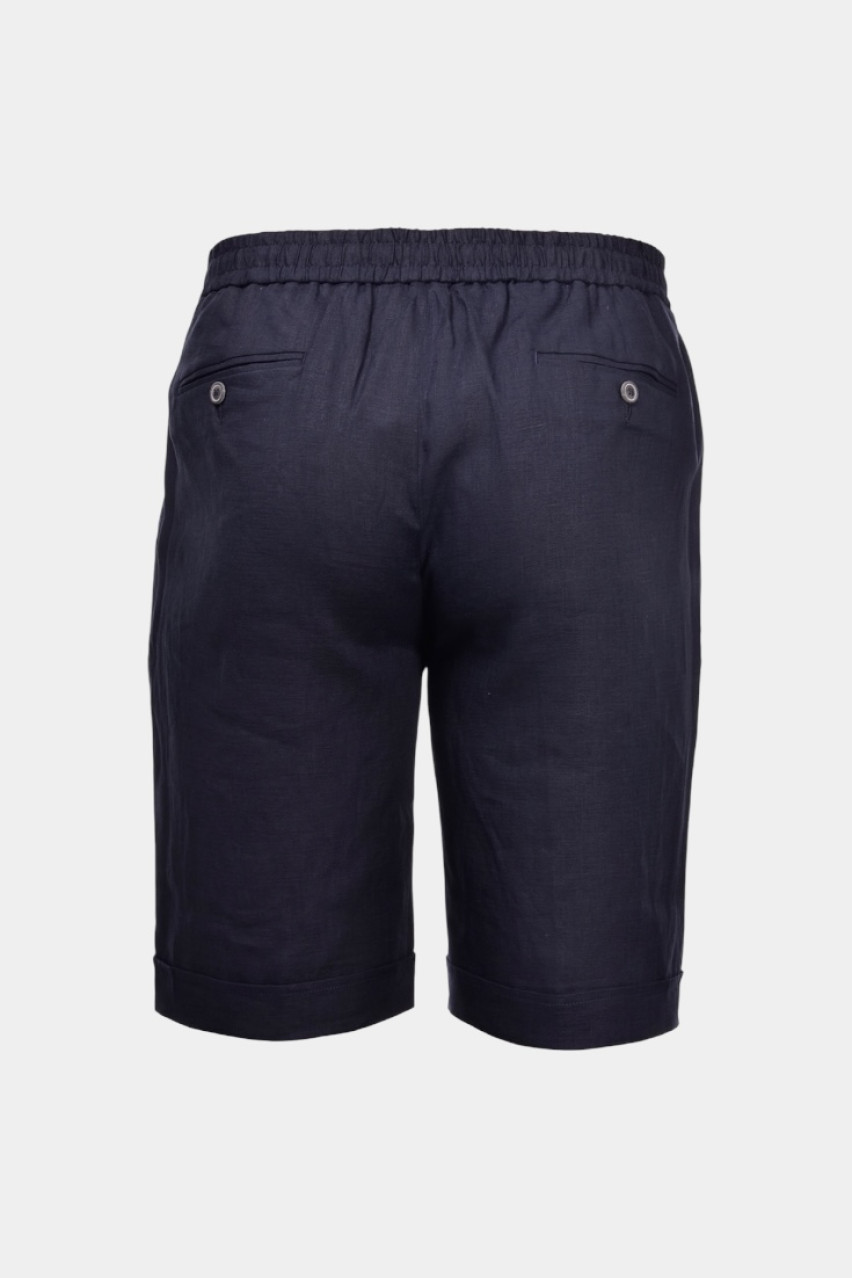 Темно-синие льняные шорты 76112\50017 598 Maglificio Gran Sasso